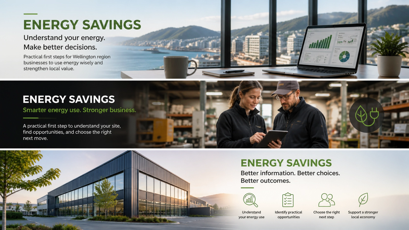 Energy savings review for a Wellington Region business checking bills, controls and equipment