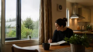 Healthy Homes NZ record keeping beside a condensation-covered window and kitchen extractor