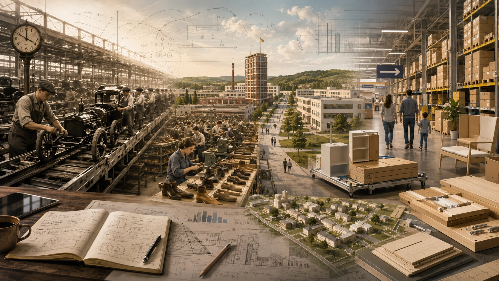 Learn From History productivity patterns from Ford, Baťa Zlín and IKEA